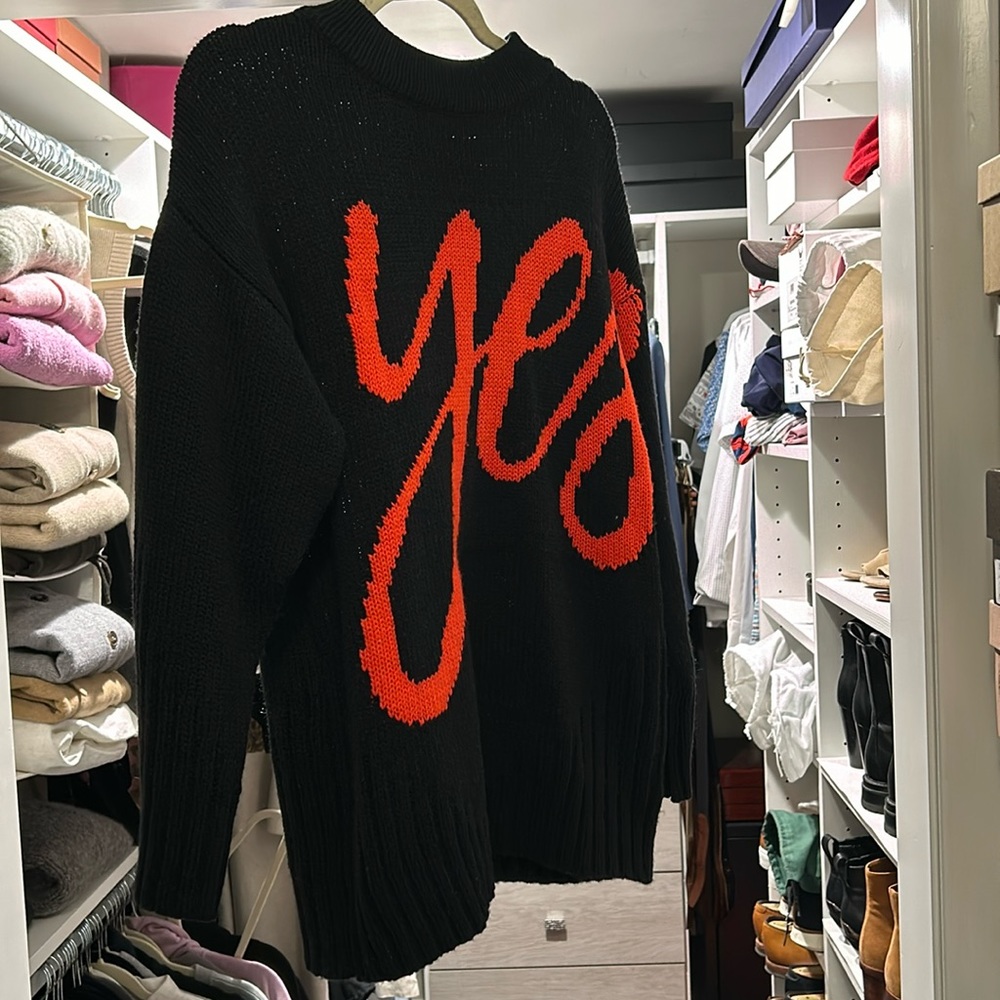 Top shop “yes” sweater